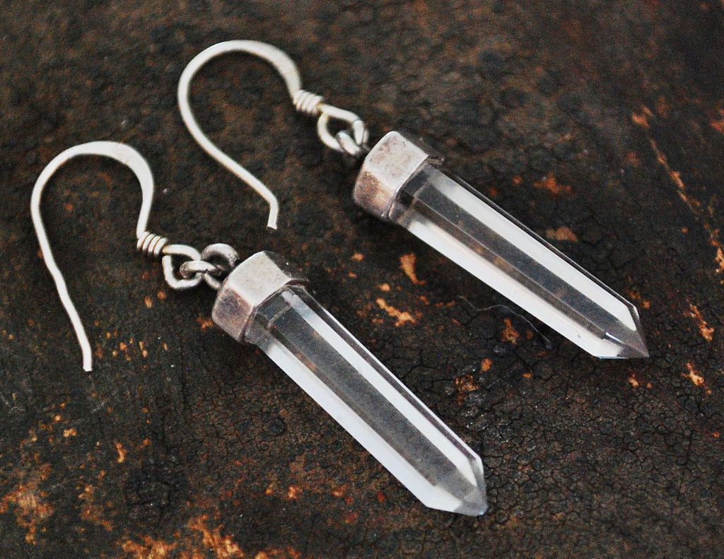 Crystal Quartz Point Earrings