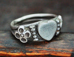 Old Indian Silver Tribal Ring - Size 9.5