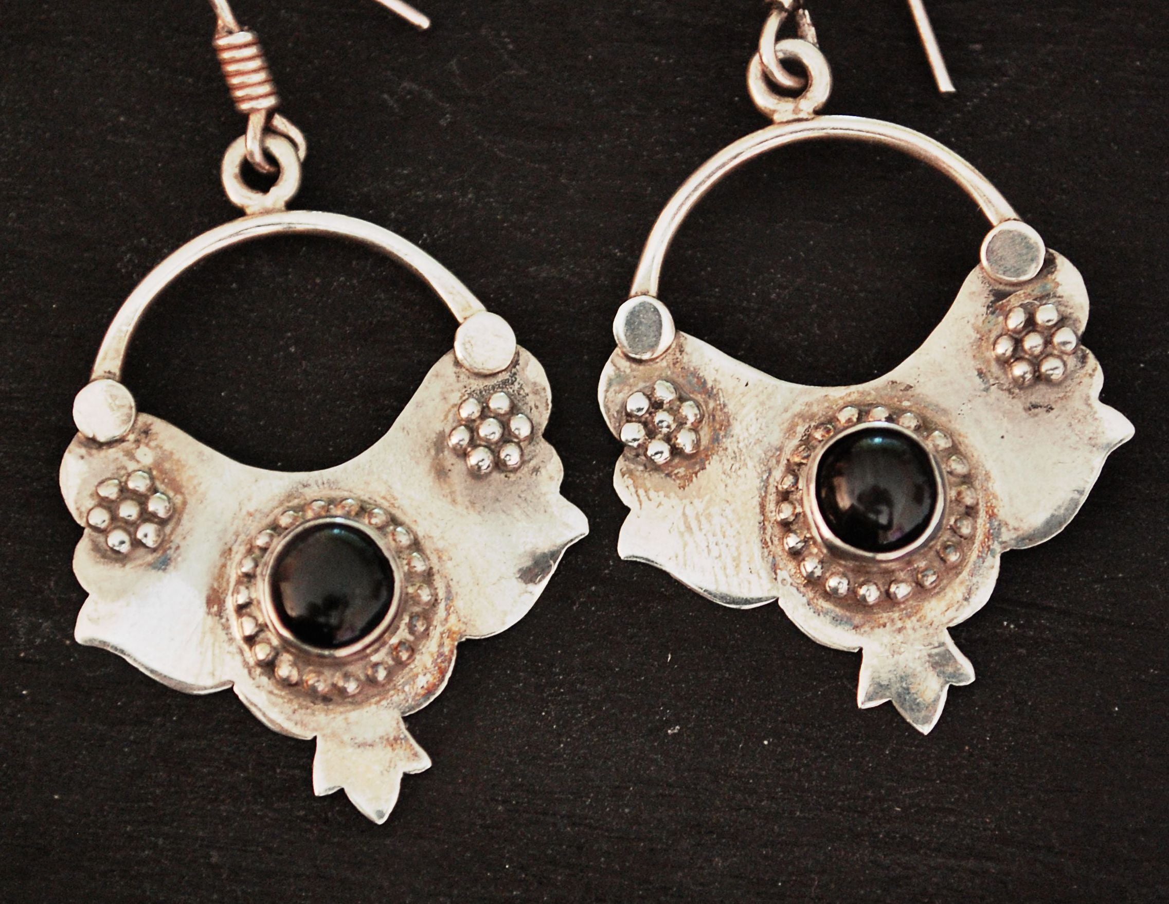 Ethnic Onyx Earrings from India