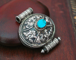 Tibetan Gau Box Pendant with Turquoise