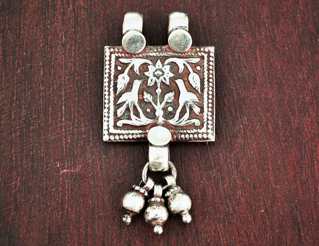 Rajasthani Silver Amulet with Bells