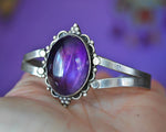 Ethnic Amethyst Cuff Bracelet from India