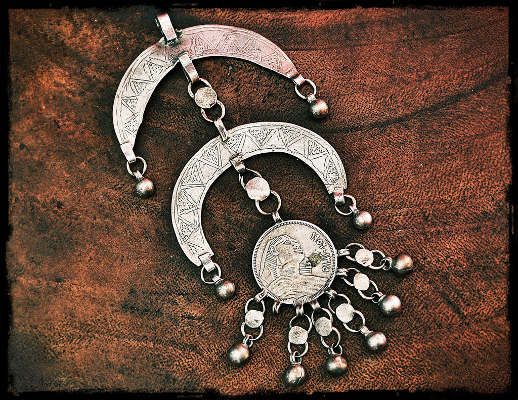 Antique Nubian Bedouin Pendant from Egypt - Bedouin Silver Pendant - Bedouin Silver Jewelry - Egypt Jewelry - Nubian Jewelry