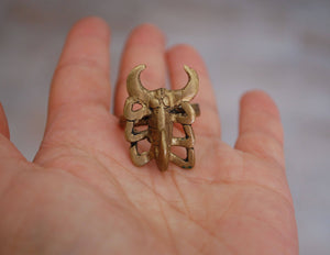 Old Lobi Scorpion Brass Ring - Size 10.5