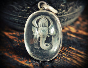 Ganesh Crystal Quartz Pendant