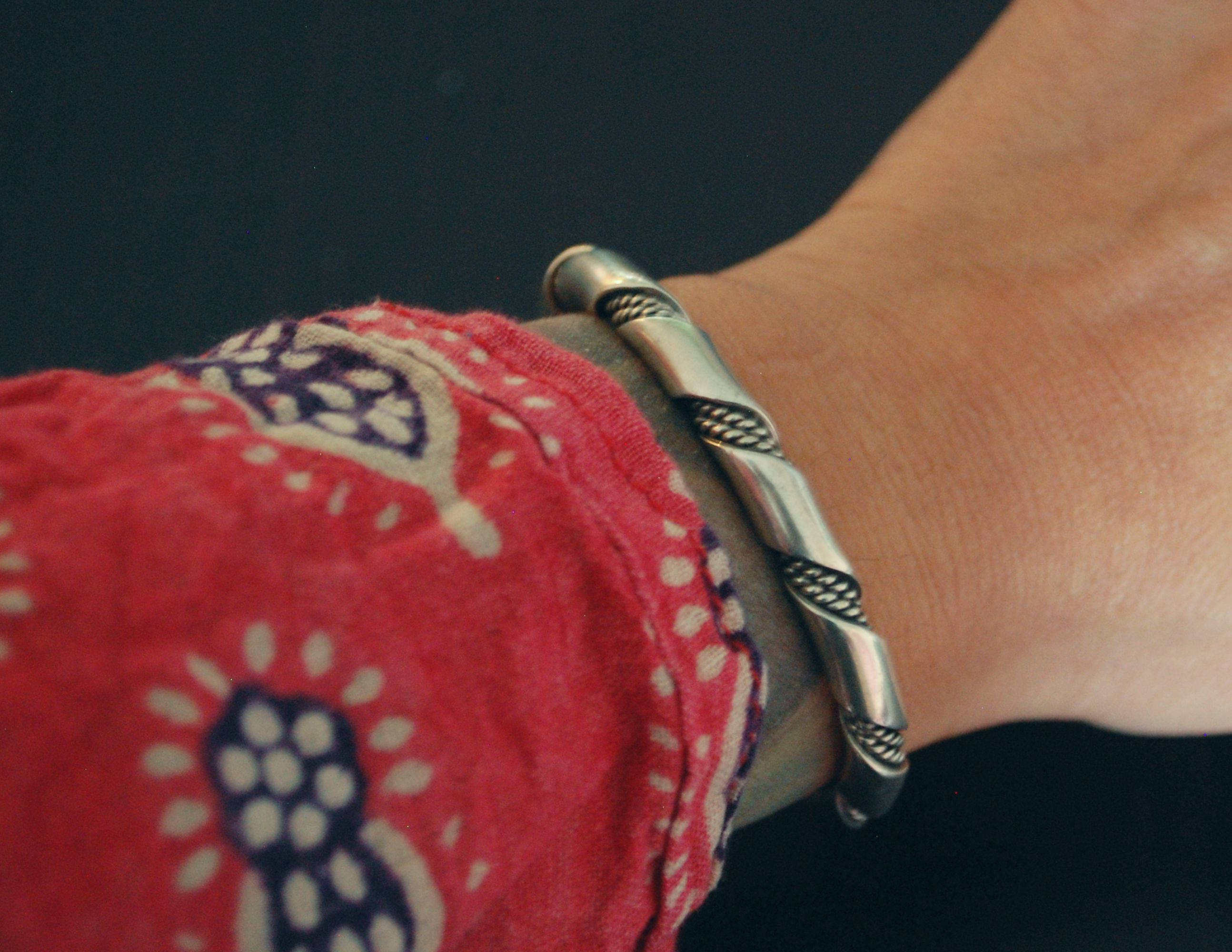 Navajo Twisted Cuff Bracelet - Native American Twisted Sterling Silver Cuff Bracelet