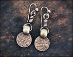 Old India Coin Dangle Earrings