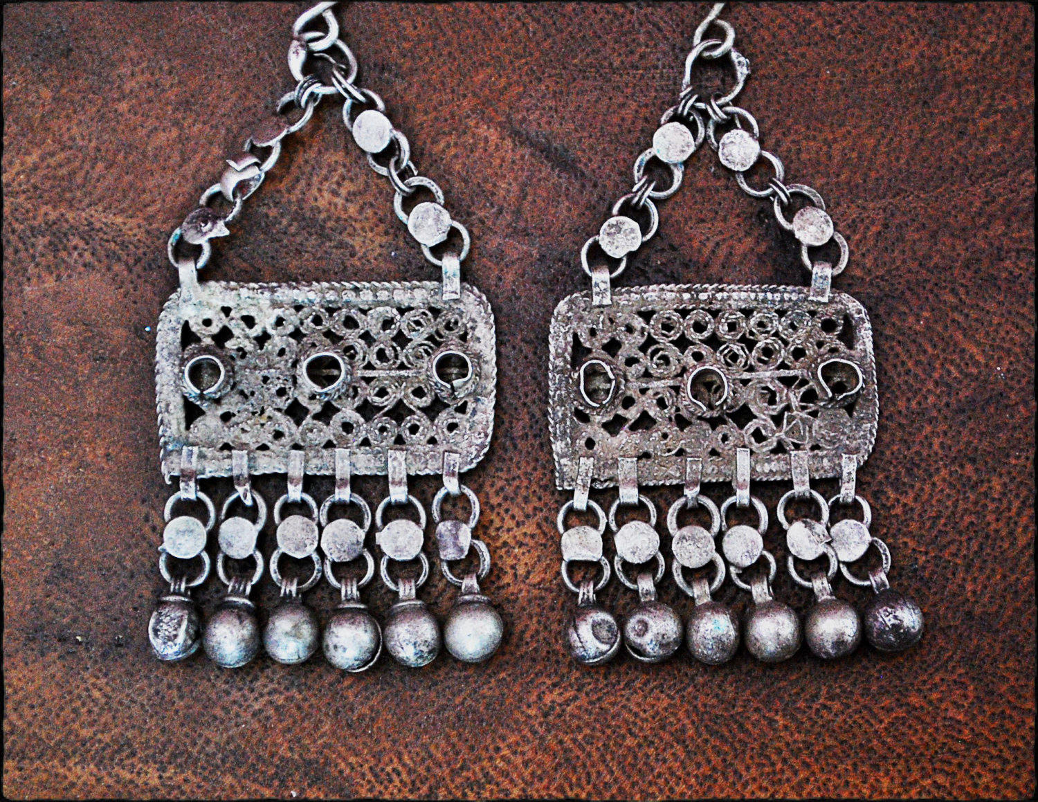 Egyptian Zar Earrings - Zar Cult Earrings - Bedouin Silver Earrings - Bedouin Silver Jewelry - Tribal Earrings - Nubian Silver Earrings