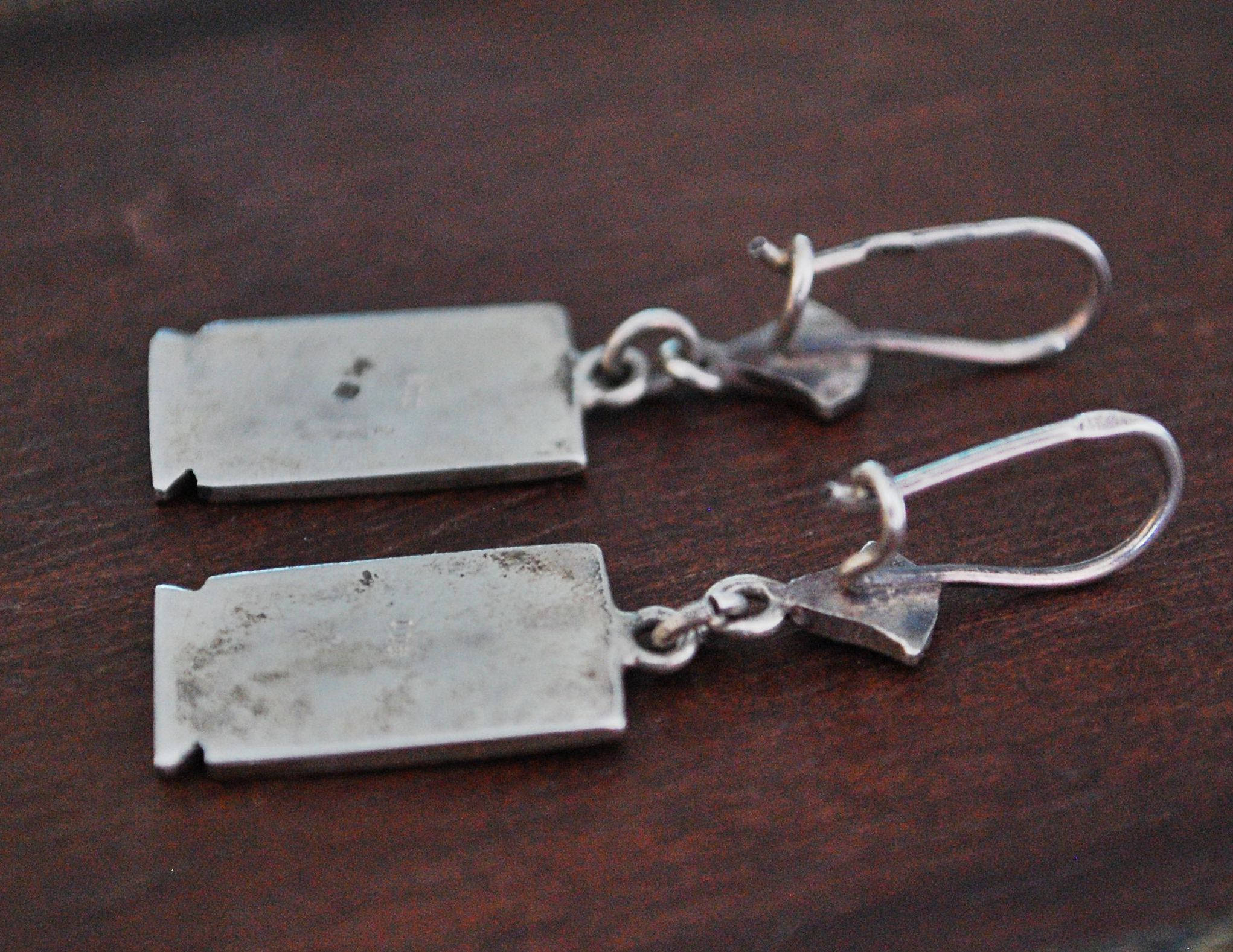 Egyptian Hieroglyph Earrings - Egyptian Cartouche Earrings - Egypt Silver Earrings - Egyptian Jewelry