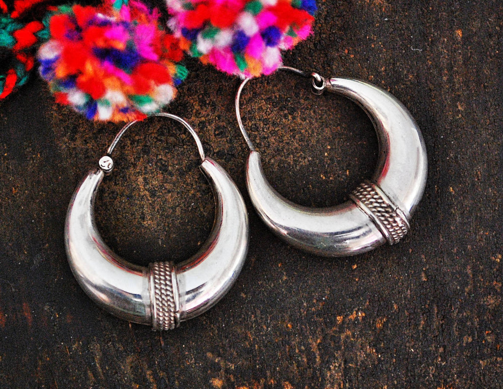 Ethnic Hoop Earrings - Medium