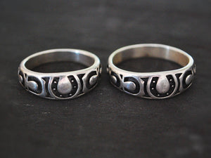 Navajo Horseshoe Ring - Size 11.25 & 14 - Horseshoe Ring - Good Luck Ring