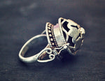 Rajasthan Silver Poison Ring - Size 6 - Rajasthani Ring - Rajasthan Jewellery - Rajasthan Silver - India Tribal Ring