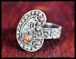 Rajasthan Coral Paisley Ring - Size 7.5