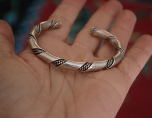 Navajo Twisted Cuff Bracelet - Native American Twisted Sterling Silver Cuff Bracelet