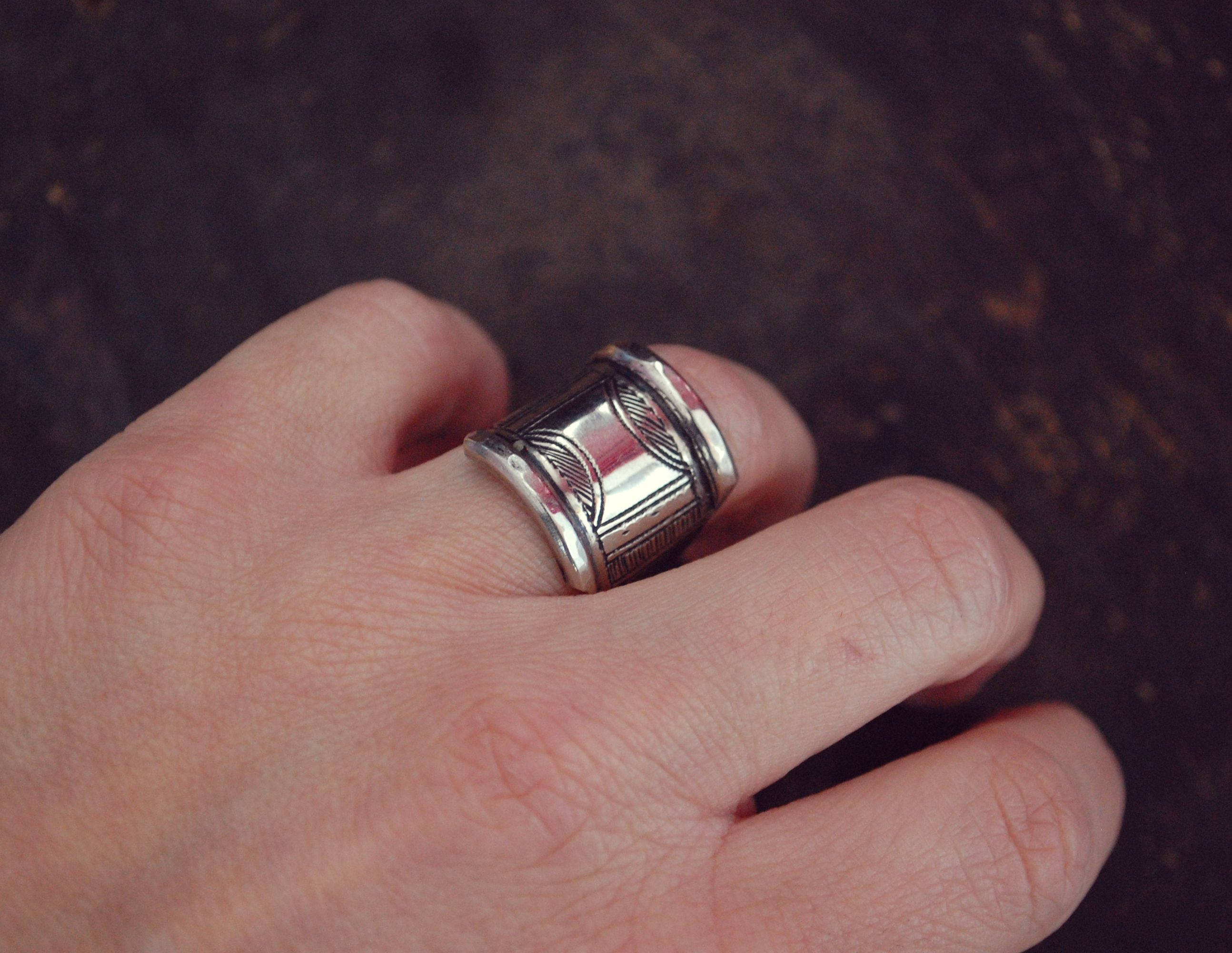 Tuareg Ring - Size 6 - Tuareg Jewelry - Tuareg Ring - Ethnic Silver Ring - Tribal Silver Ring