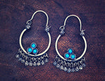 Antique Afghani Tribal Hoop Earrings - Tribal Hoop Earrings - Afghani Earrings - Ethnic Hoop Earrings - Afghani Jewelry