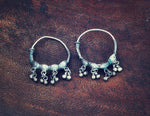 Tribal Indian Hoop Earrings - Rajasthan Hoop Earrings - Rajasthan Jewelry - Tribal Hoop Earrings