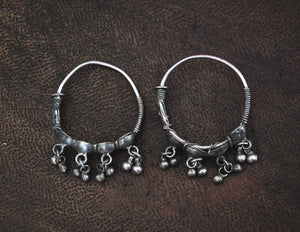 Tribal Indian Hoop Earrings - Rajasthan Hoop Earrings - Rajasthan Jewelry - Tribal Hoop Earrings