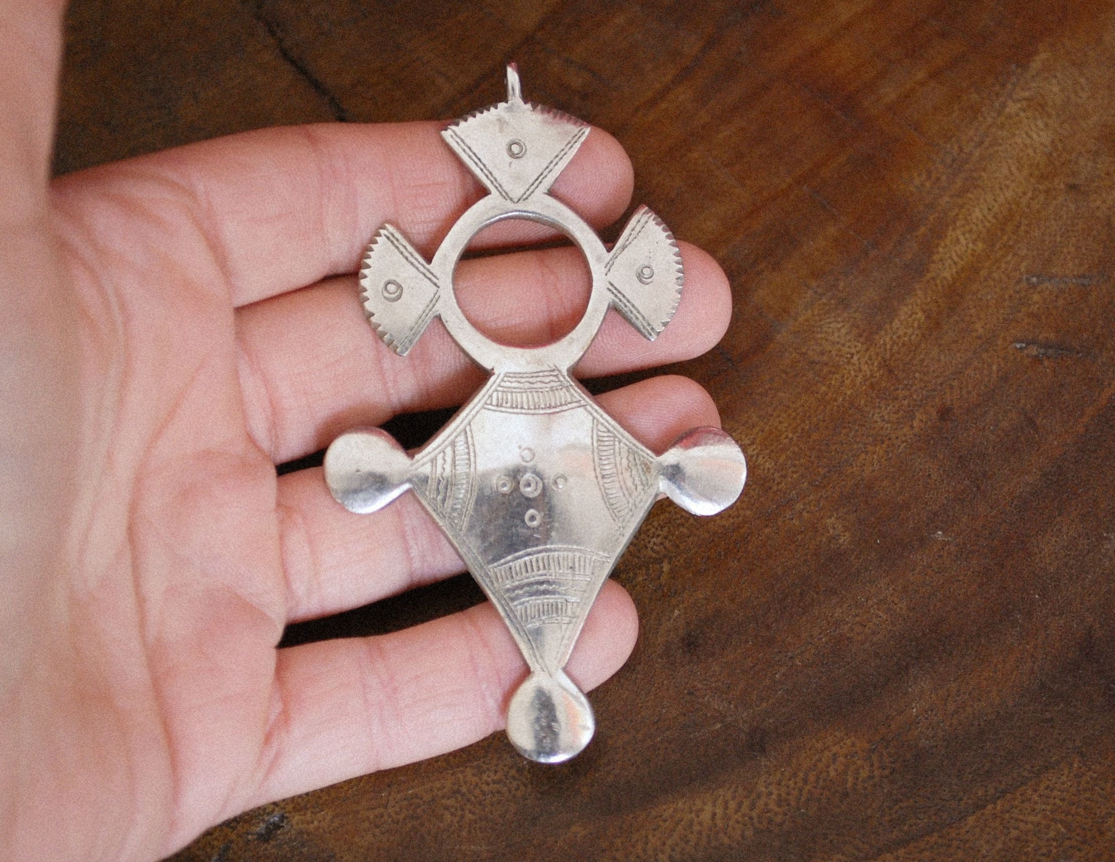 Tuareg Silver Cross Pendant - Tuareg Jewelry