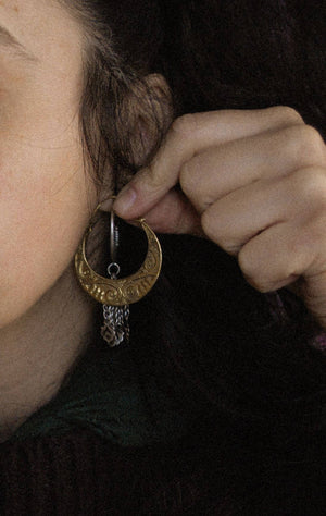 Ethnic India Hoop Earrings - Medium