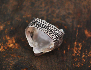 Tribal Kazakh Silver Ring - Size 8.5 - Central Asia Ethnic Tribal Ring - Ring from Kazakhstan - Tribal Silver Ring - Kazakh Jewelry