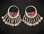 Antique Afghani Hoop Earrings - Afghani Jewelry - Afghani Earrings - Gypsy Hoop Earrings - Kuchi Hoop Earrings