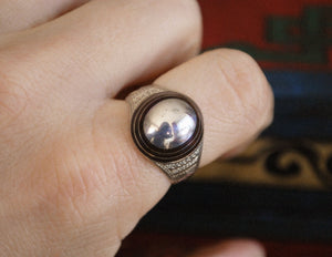 Tuareg Ring with Ebony Inlay- Size 7.5