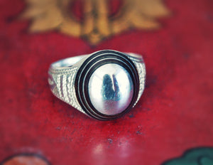 Tuareg Ring with Ebony Inlay- Size 7.5