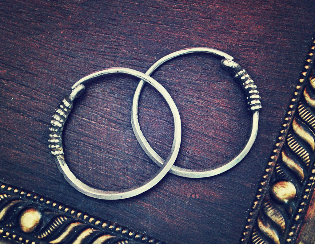 Afghani Tribal Hoop Earrings