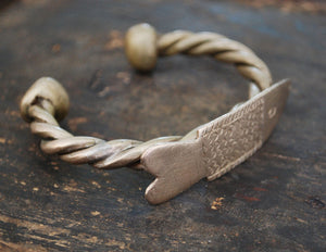 Old Fulani Fish Bracelet from Mali - Old Fulani Silver Bracelet - Tribal African Silver Bracelet - Tuareg Bracelet - Tuareg Jewelry