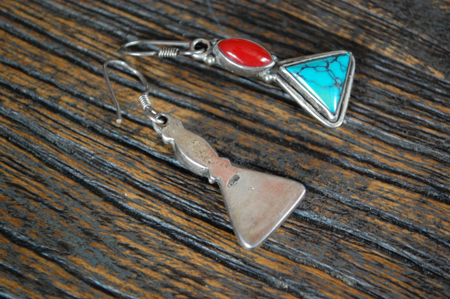 Ethnic Coral Turquoise Earrings