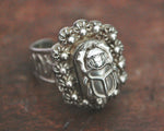 Egyptian Scarab Poison Ring - Size 9.5+/-